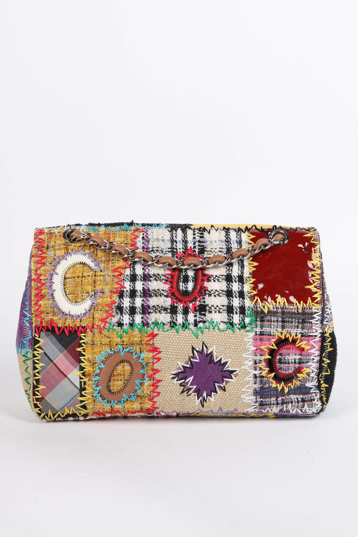 RARE 2000s Chanel Patchwork Jumbo Single Flap Shoulder Bag