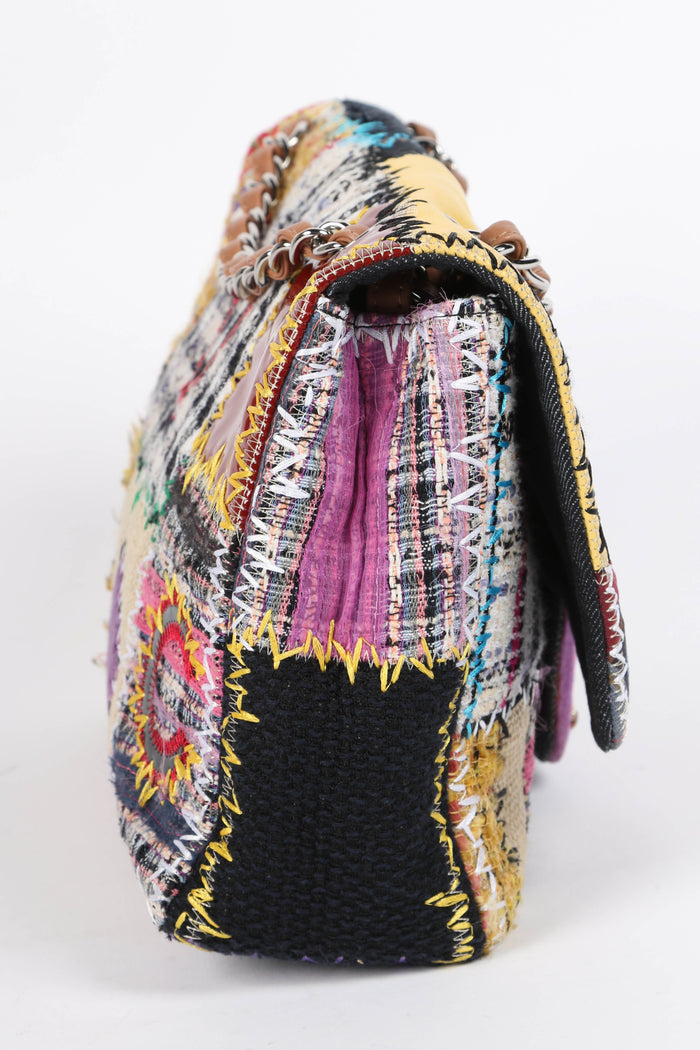 RARE 2000s Chanel Patchwork Jumbo Single Flap Shoulder Bag
