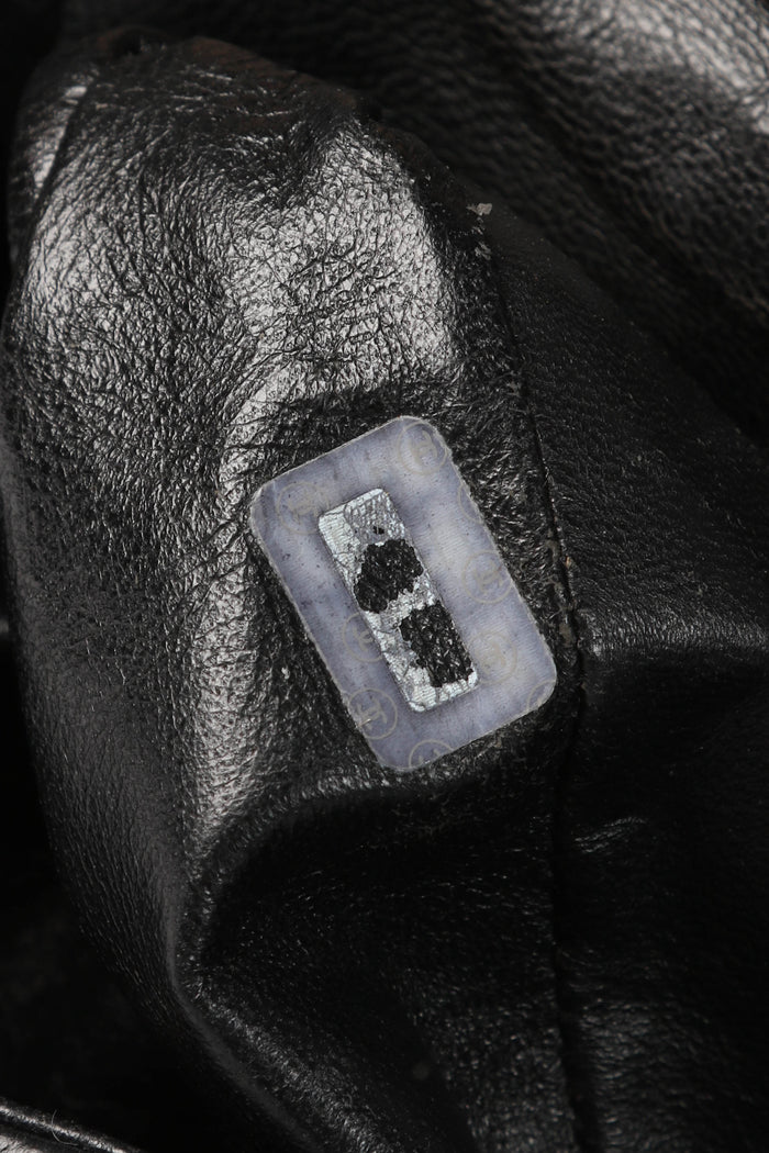 90s Chanel Espresso Black Lambskin Small Duma Backpack