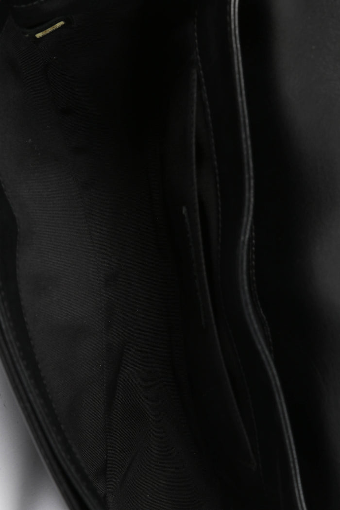 2010s Chanel Black Leather Enchained Medium Boy Bag