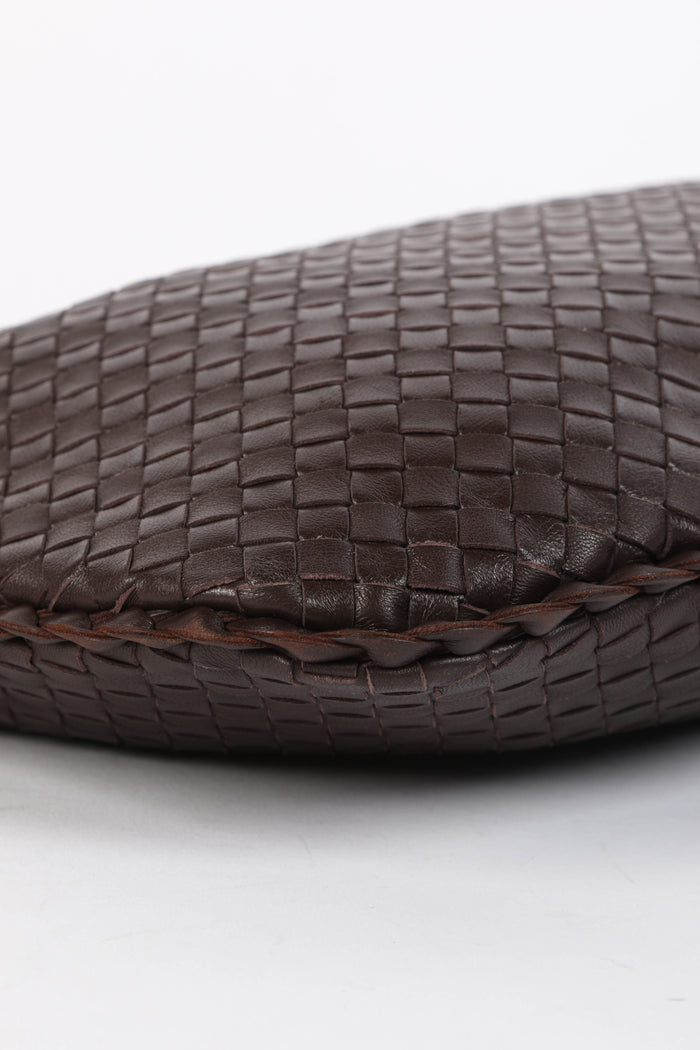 Vintage Bottega Veneta Brown Intrecciato Shoulder Bag
