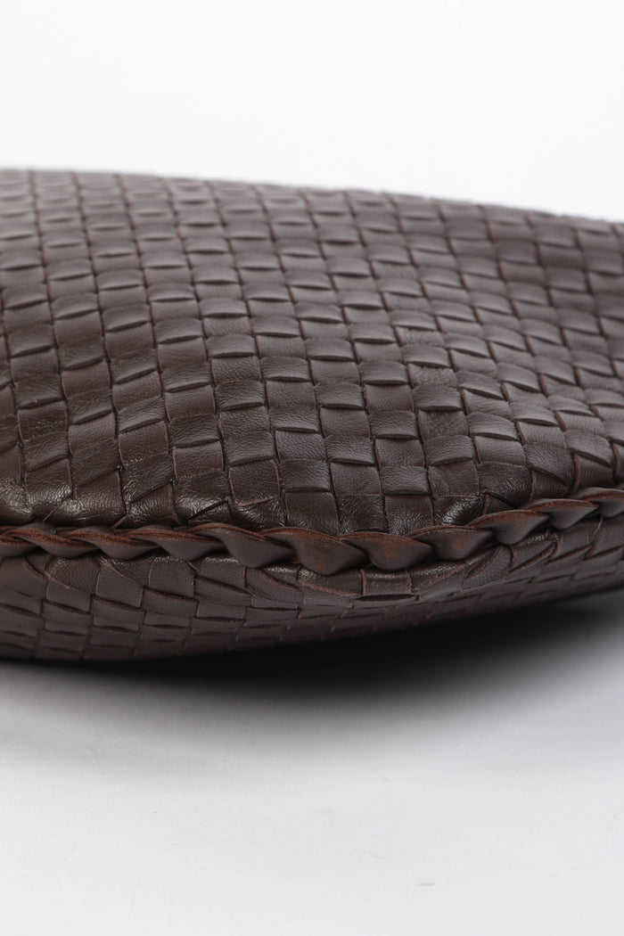 Vintage Bottega Veneta Brown Intrecciato Shoulder Bag