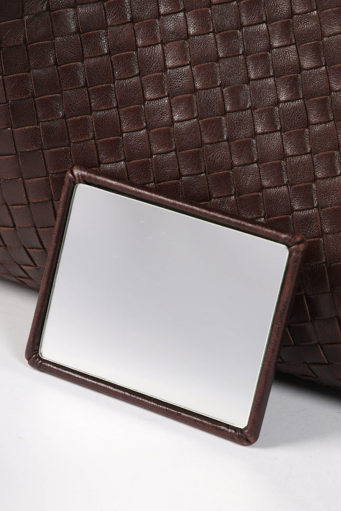 Vintage Bottega Veneta Brown Large Intrecciato Shoulder Bag