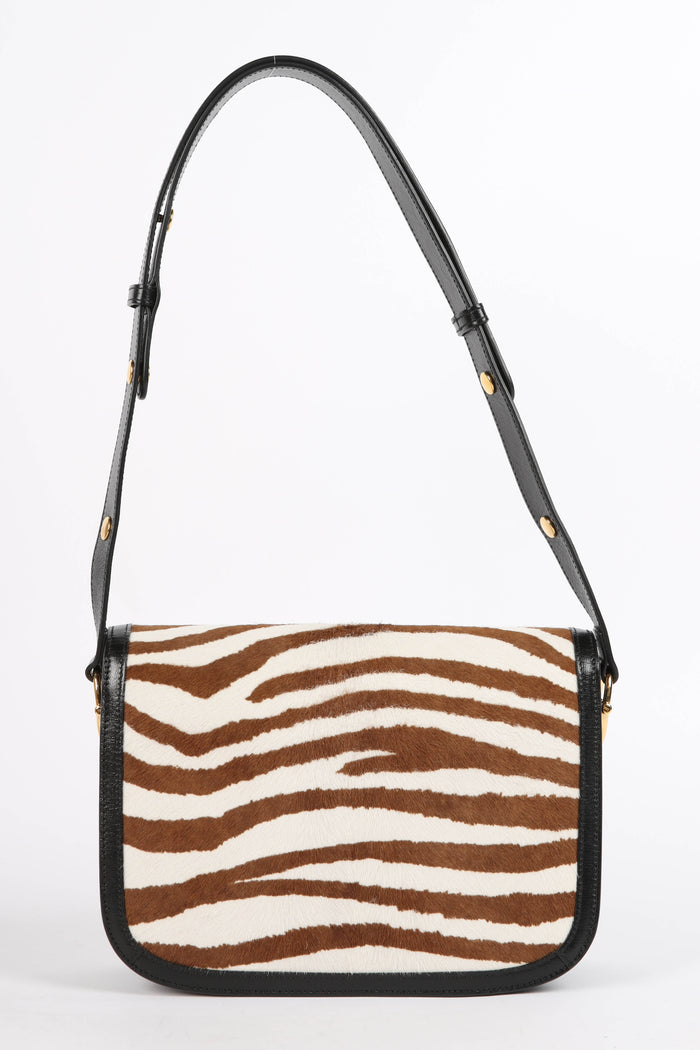 RARE Gucci Zebra Print Horsebit 1955 Shoulder Bag