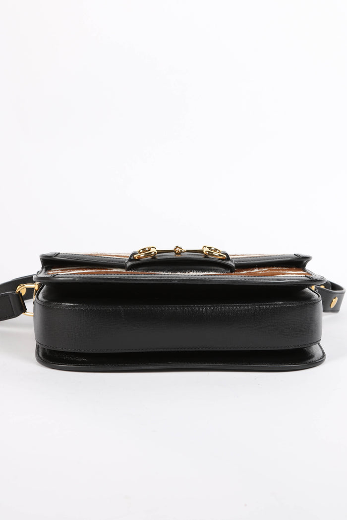 RARE Gucci Zebra Print Horsebit 1955 Shoulder Bag