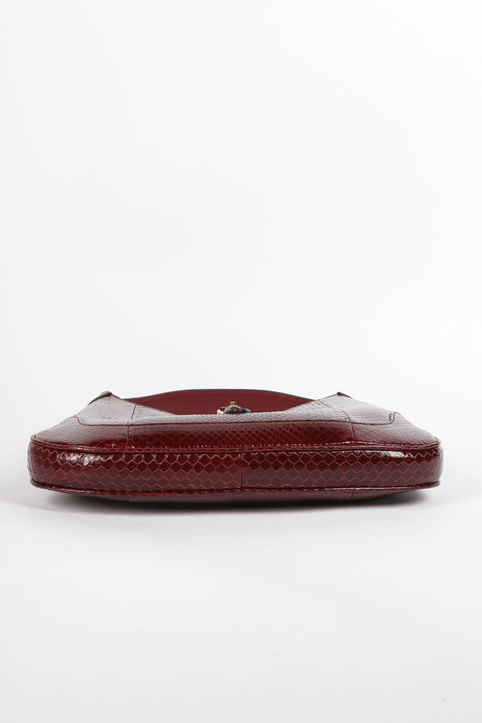 RARE Gucci Red Python Jackie Shoulder Bag