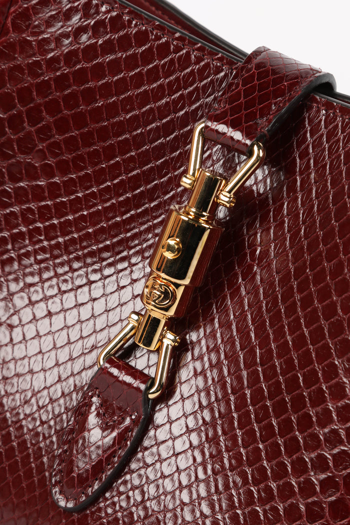 RARE Gucci Red Python Jackie Shoulder Bag
