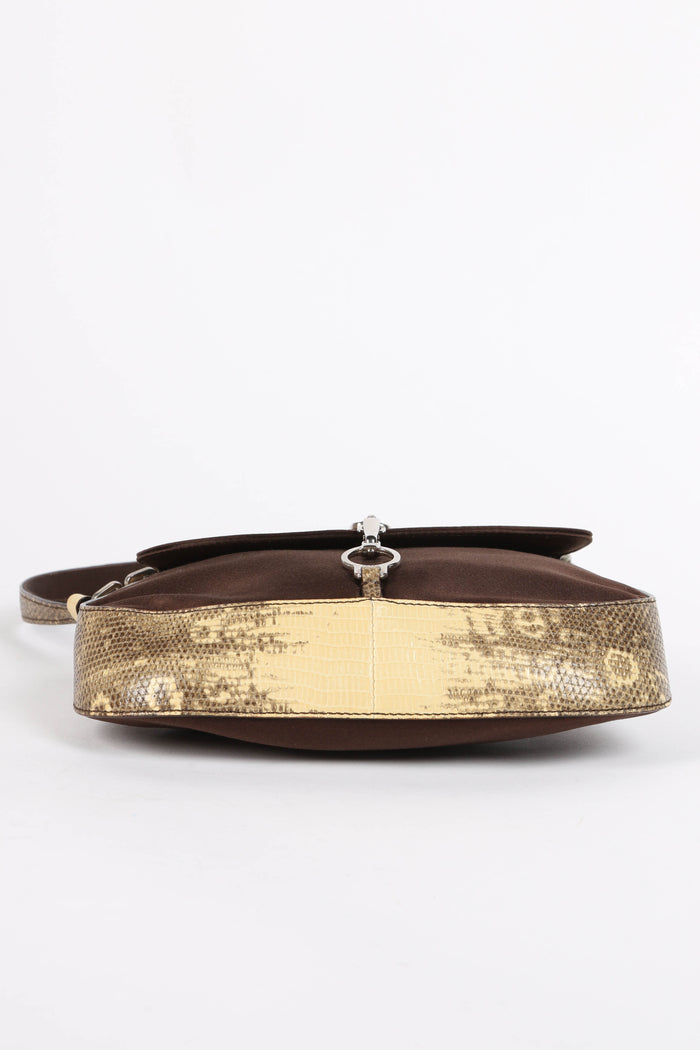 Vintage Prada Brown Silk Shoulder Bag