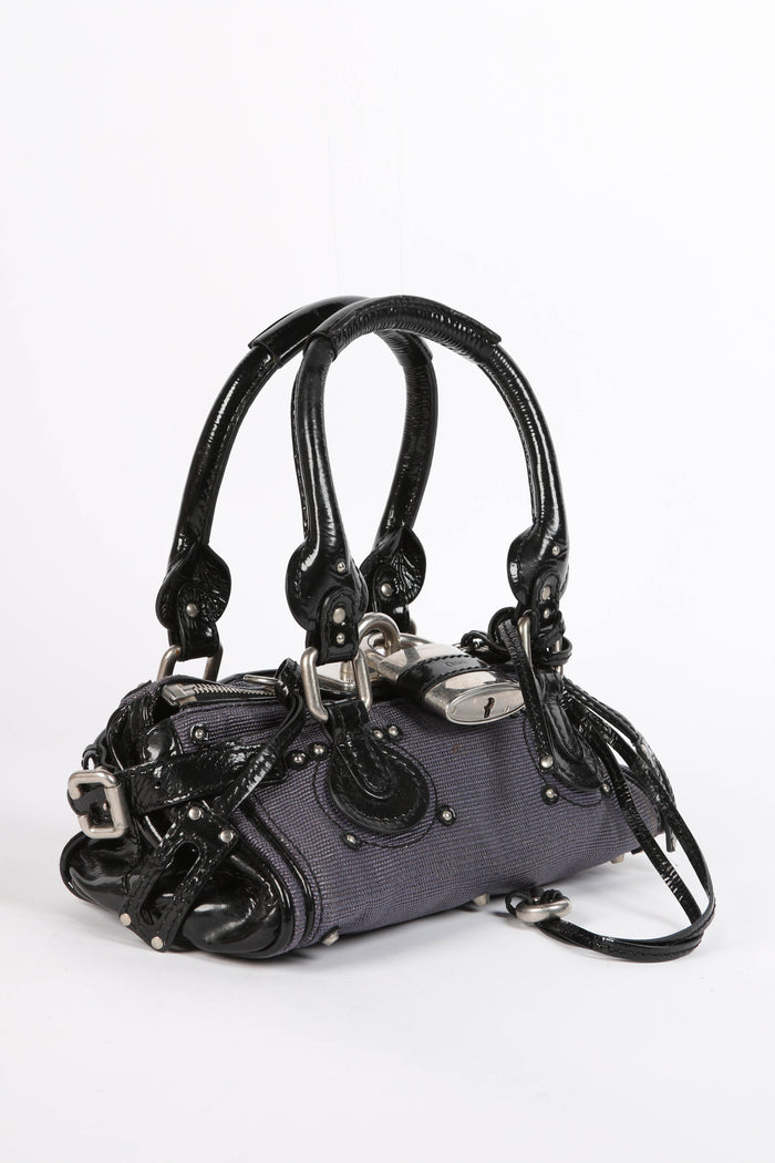 2000s Chloe Canvas and Leather Small Paddington Shoulder Bag