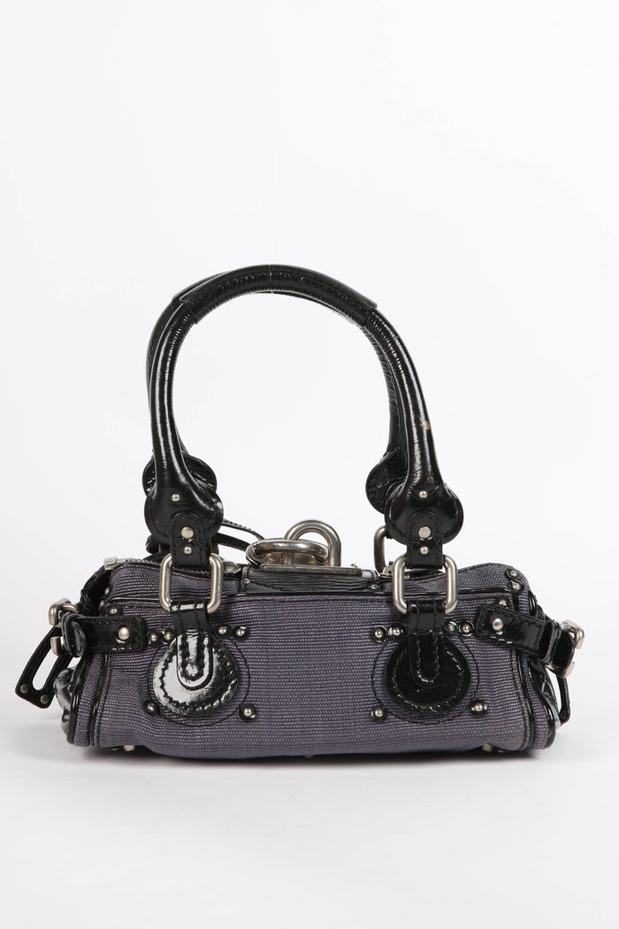 2000s Chloe Canvas and Leather Small Paddington Shoulder Bag