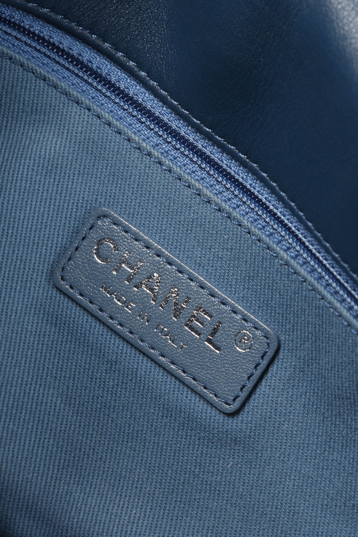 2014 Chanel Paris-Dubai Fringe Denim Single Flap Shoulder Bag