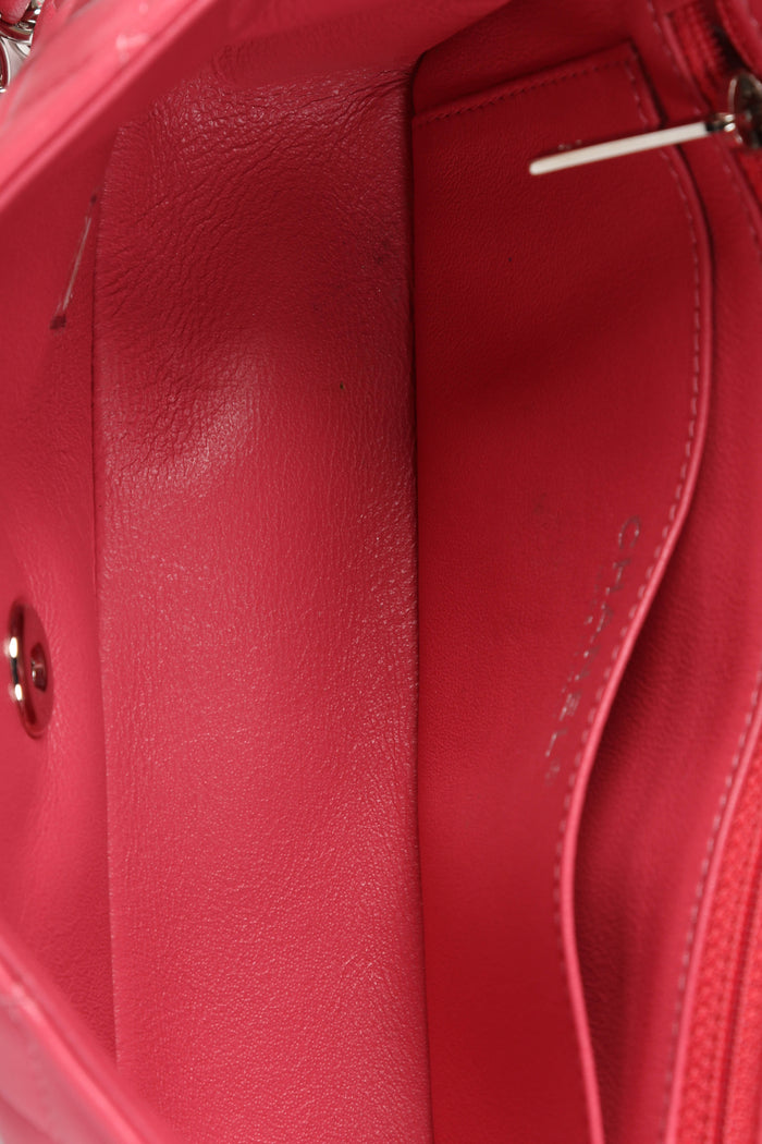 2010s Chanel Pink Lambskin Mini Rectangular Single Flap Bag