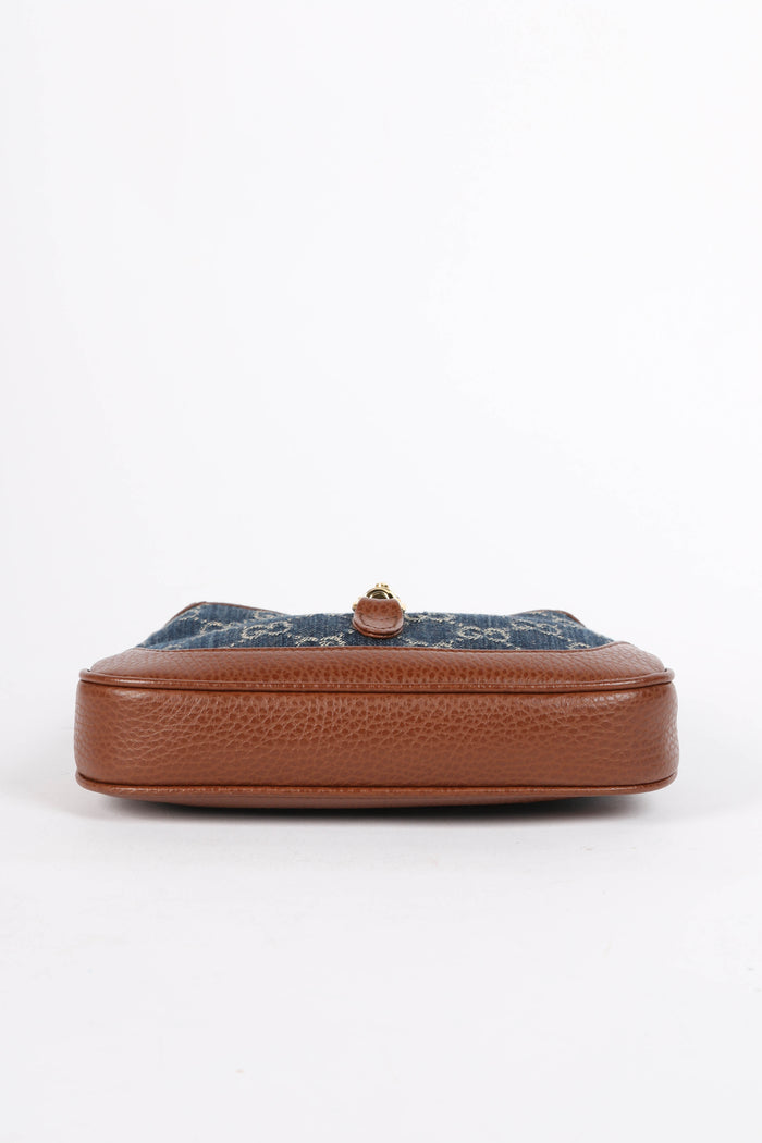 RARE Gucci Denim 1961 Mini Jackie Top Handle Bag