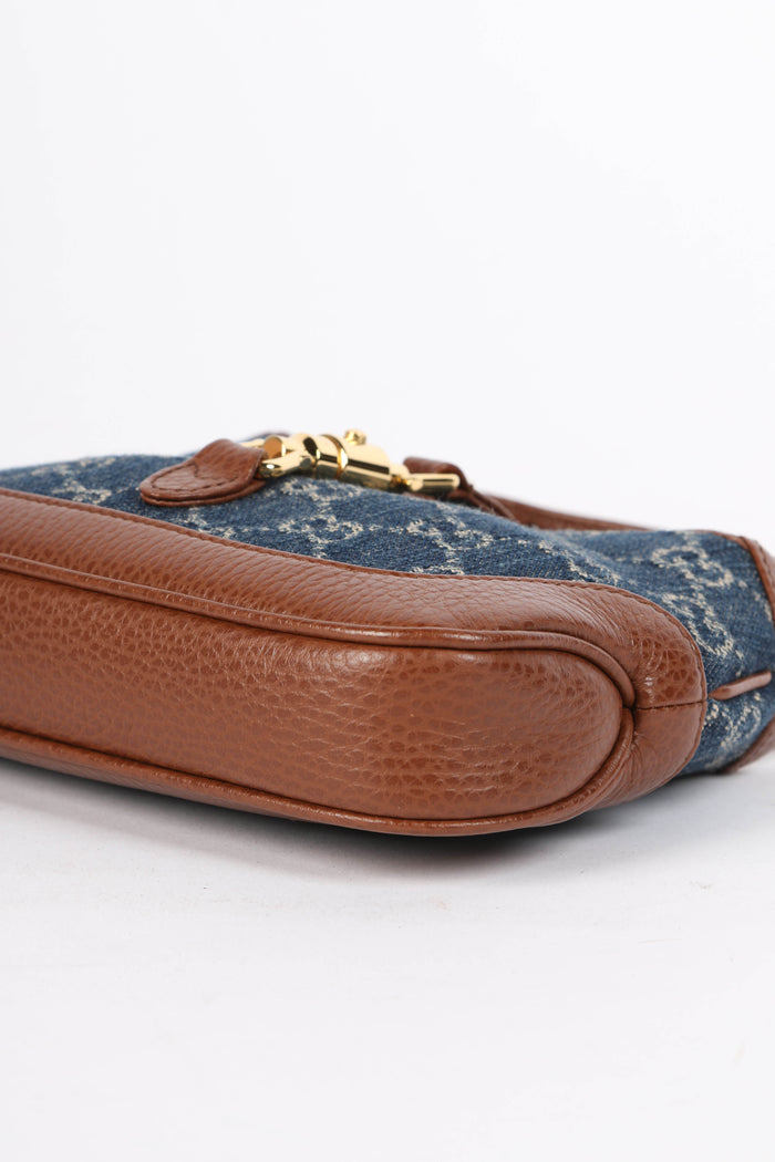 RARE Gucci Denim 1961 Mini Jackie Top Handle Bag
