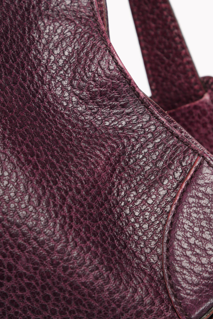 Vintage Gucci Purple Grained Leather Horsebit Shoulder Bag