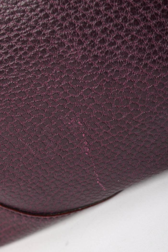Vintage Gucci Purple Grained Leather Horsebit Shoulder Bag