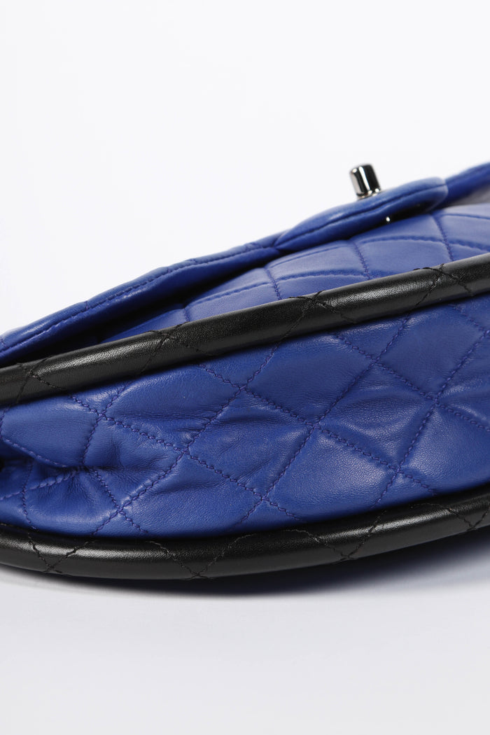 RARE 2010s Chanel Blue Lambskin Leather Hula Hoop Bag