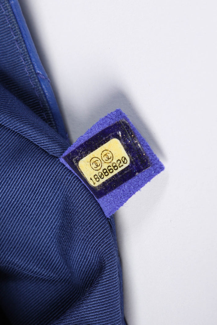 RARE 2010s Chanel Blue Lambskin Leather Hula Hoop Bag