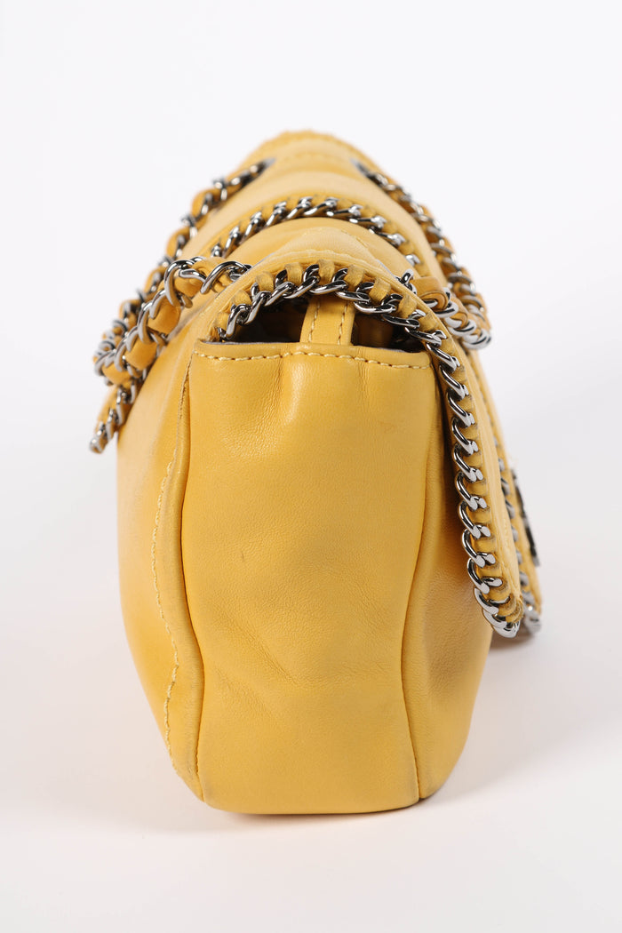 2000s Chanel Yellow Lambskin Madison Single Flap Bag