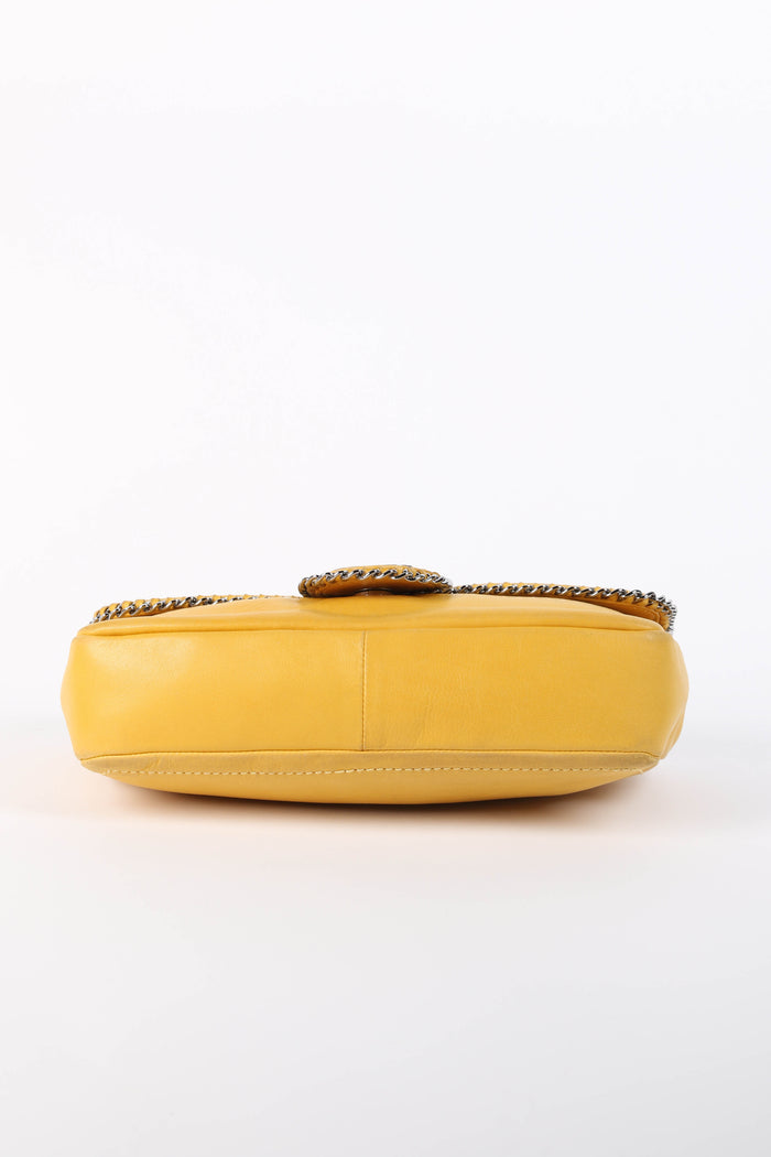 2000s Chanel Yellow Lambskin Madison Single Flap Bag
