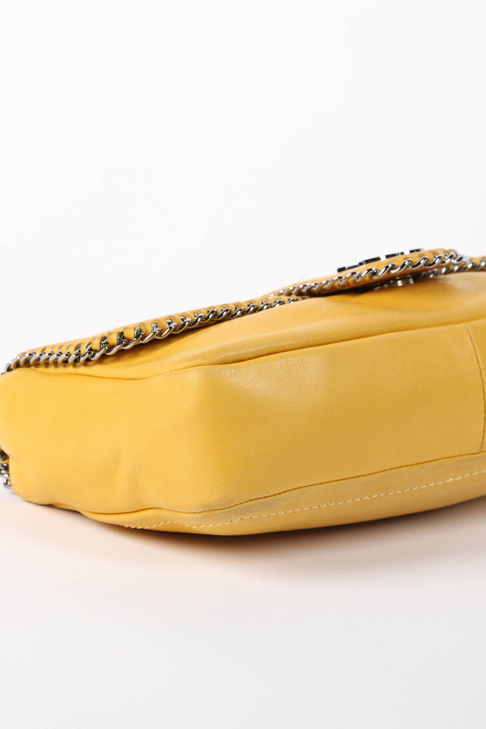 2000s Chanel Yellow Lambskin Madison Single Flap Bag