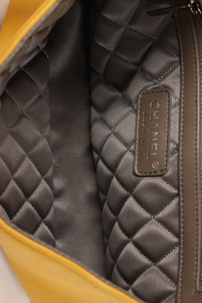 2000s Chanel Yellow Lambskin Madison Single Flap Bag
