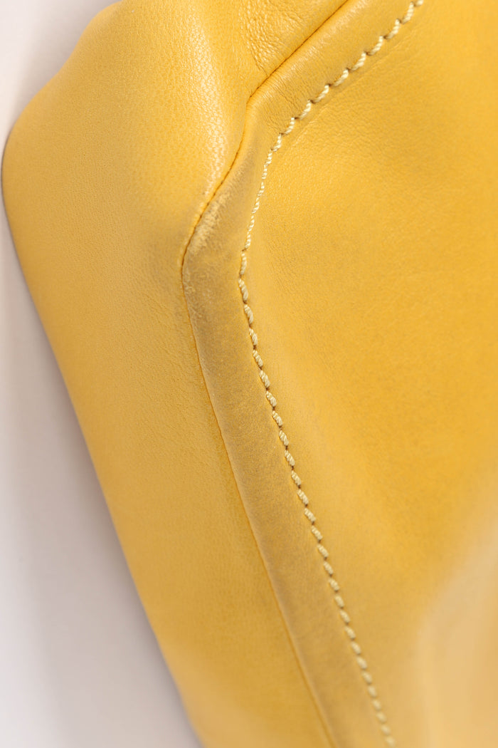 2000s Chanel Yellow Lambskin Madison Single Flap Bag