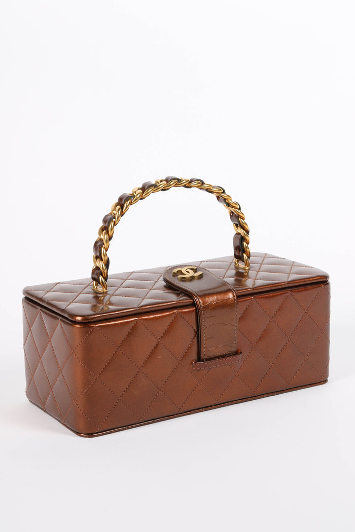 90s Chanel Bronze Vanity Top Handle