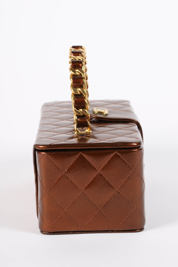 90s Chanel Bronze Vanity Top Handle