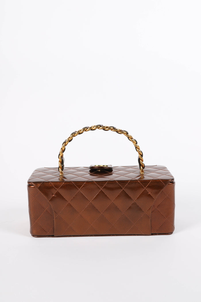 90s Chanel Bronze Vanity Top Handle