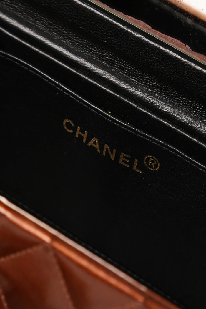 90s Chanel Bronze Vanity Top Handle