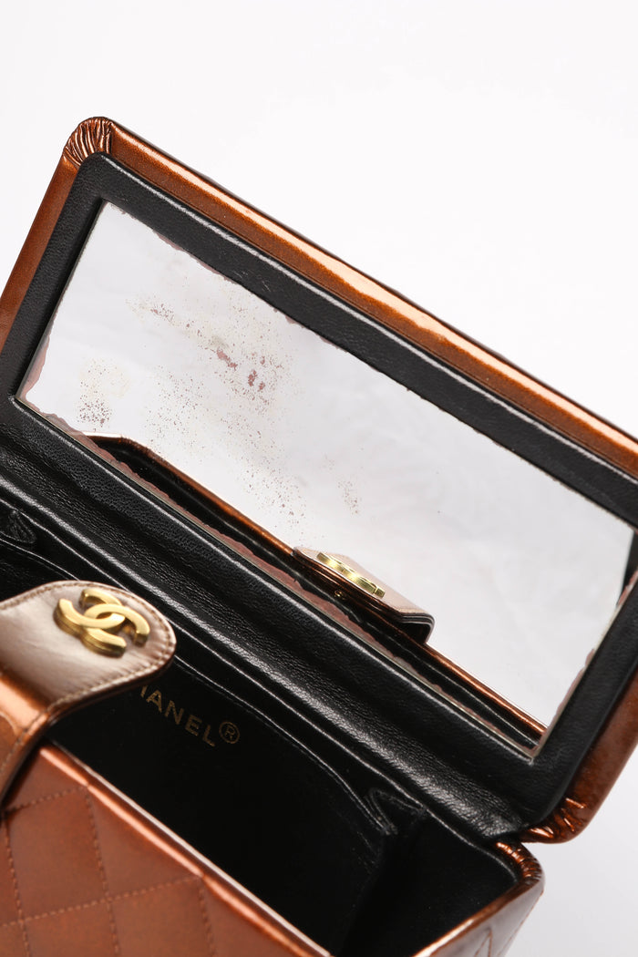 90s Chanel Bronze Vanity Top Handle