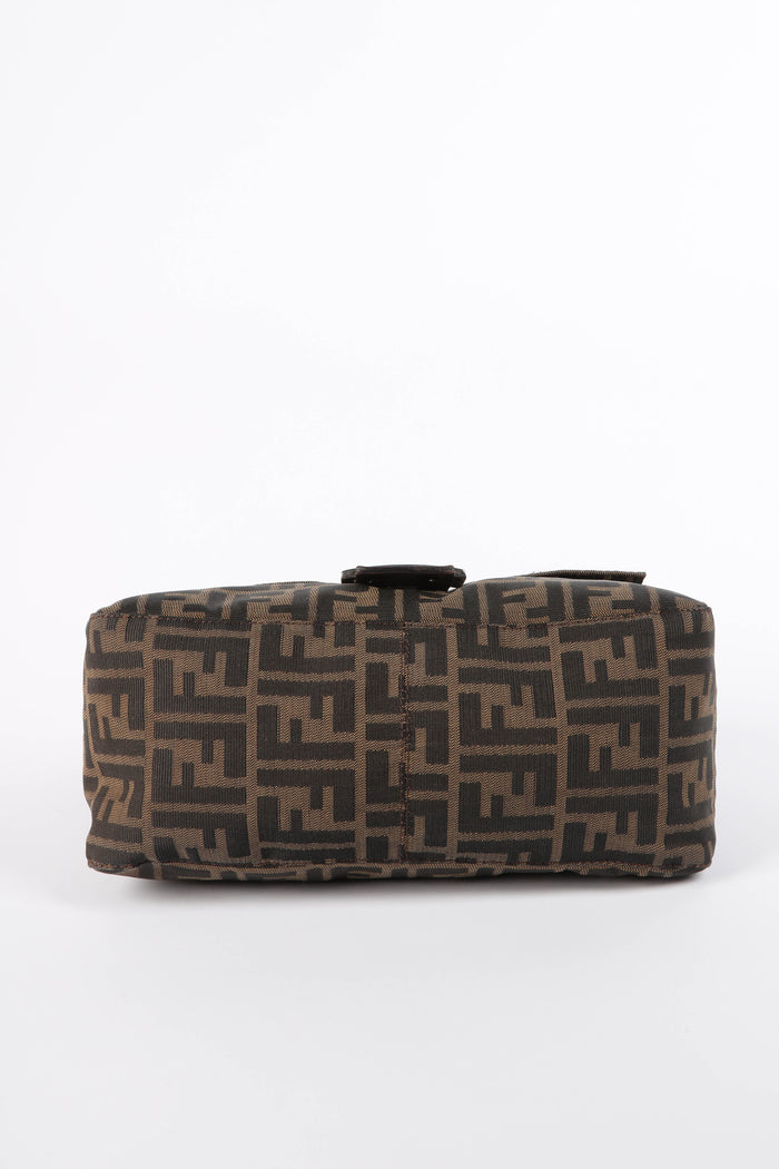 Vintage Fendi Zucca Canvas Mamma Baguette Shoulder Bag