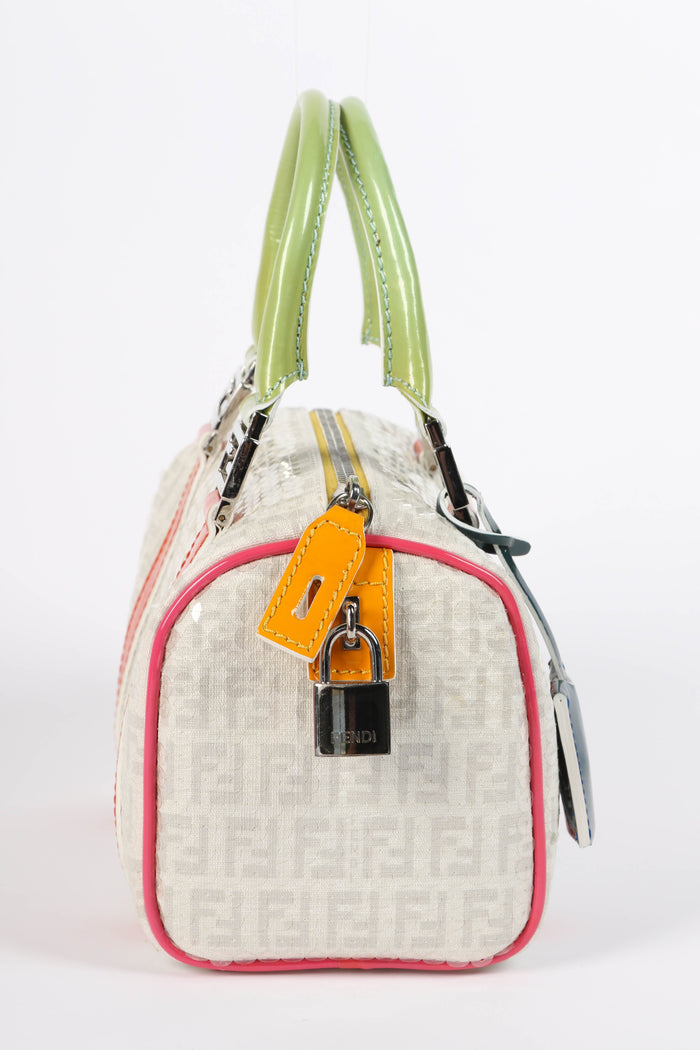 Vintage Fendi Sequin Embellished Zucca Boston Bag