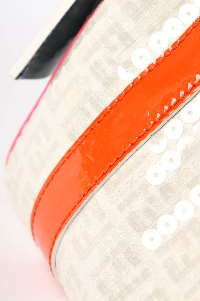Vintage Fendi Sequin Embellished Zucca Boston Bag