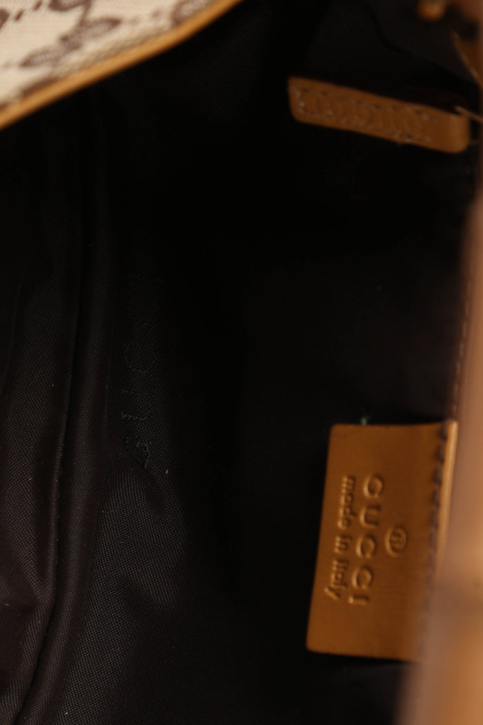 Vintage Gucci Monogram Small Bamboo Top Handle Bag