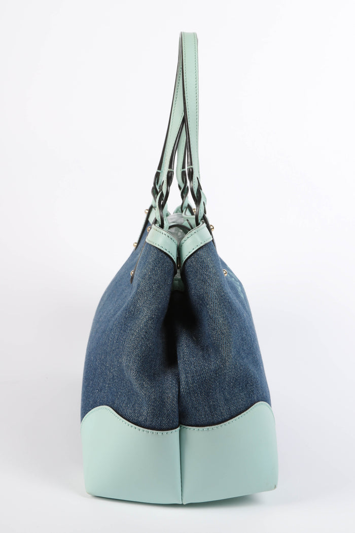 Vintage Gucci Denim Craft Tote Bag