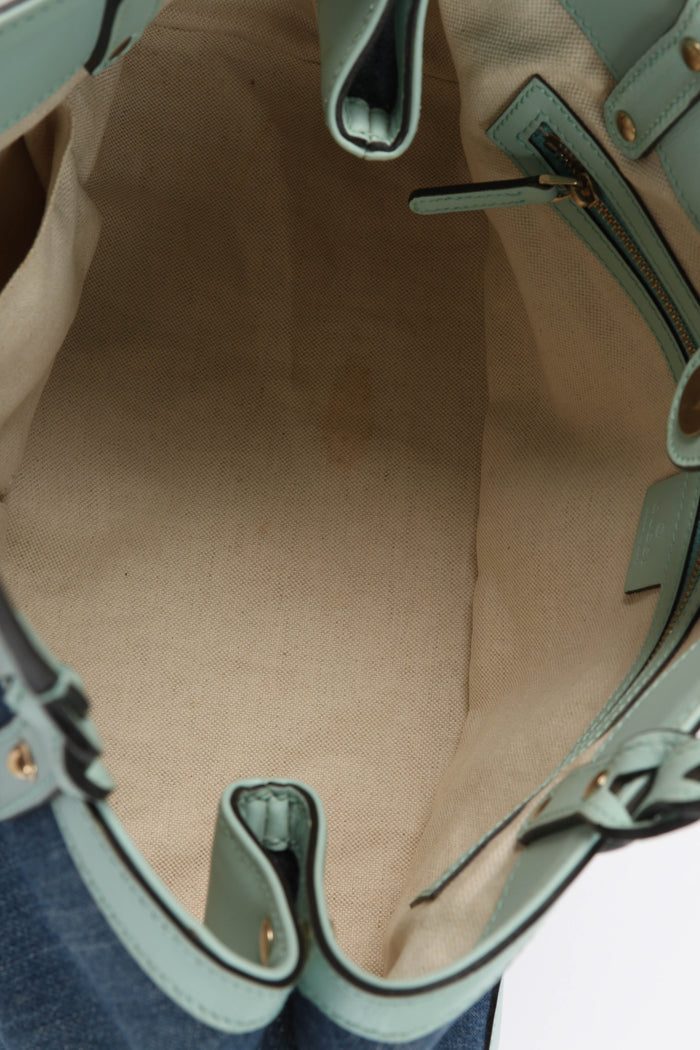 Vintage Gucci Denim Craft Tote Bag