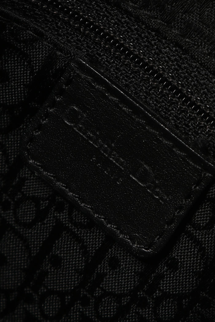 2000s Christian Dior Black Leather Columbus Shoulder Bag