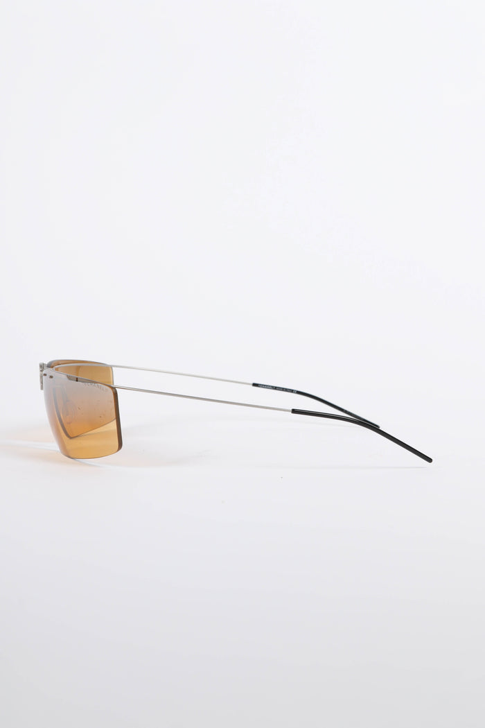 Vintage Chanel Brown Gradient CC Folding Sunglasses