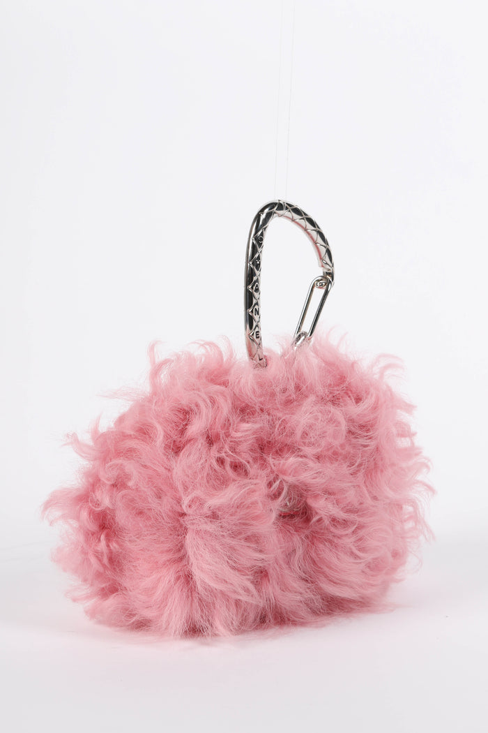 RARE Chanel Pink Shearling CC Card Holder