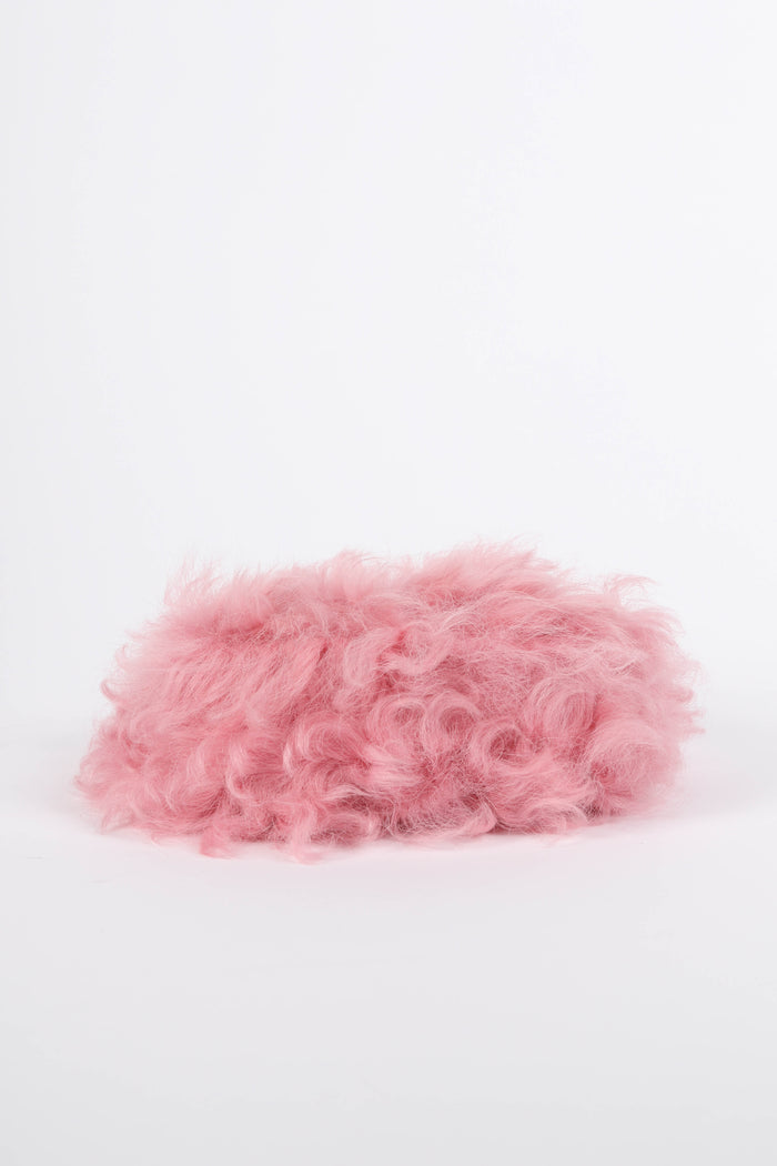 RARE Chanel Pink Shearling CC Card Holder
