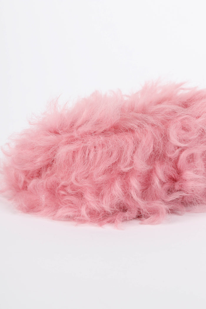 RARE Chanel Pink Shearling CC Card Holder