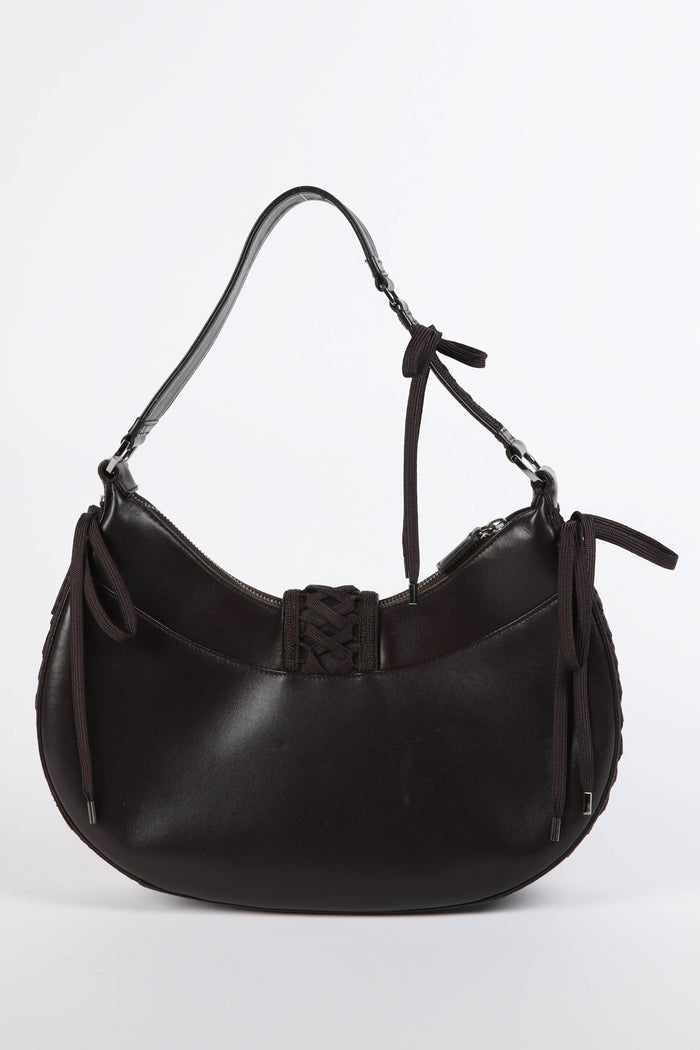 Vintage Christian Dior Galliano Brown Leather Admit It Shoulder Bag