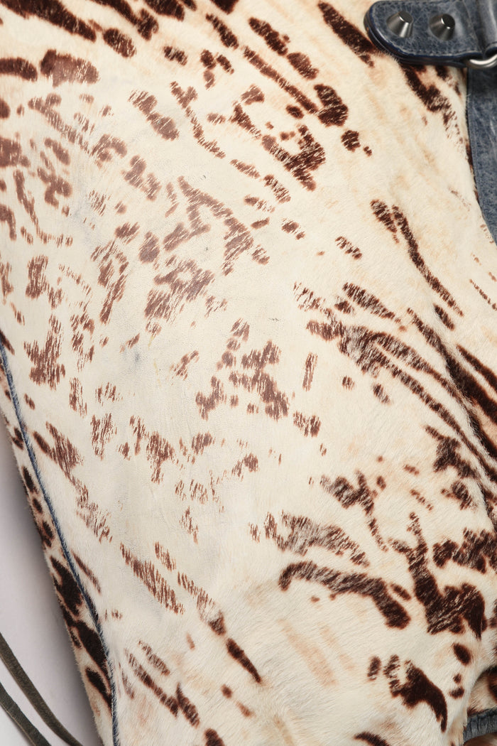 RARE Balenciaga Pony Hair Leopard Print City Bag