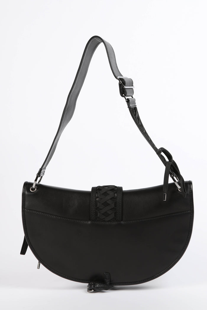 Vintage Christian Dior Galliano Black Leather Admit It Shoulder Bag