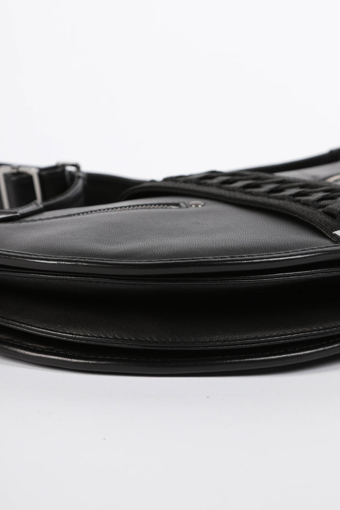 Vintage Christian Dior Galliano Black Leather Admit It Shoulder Bag
