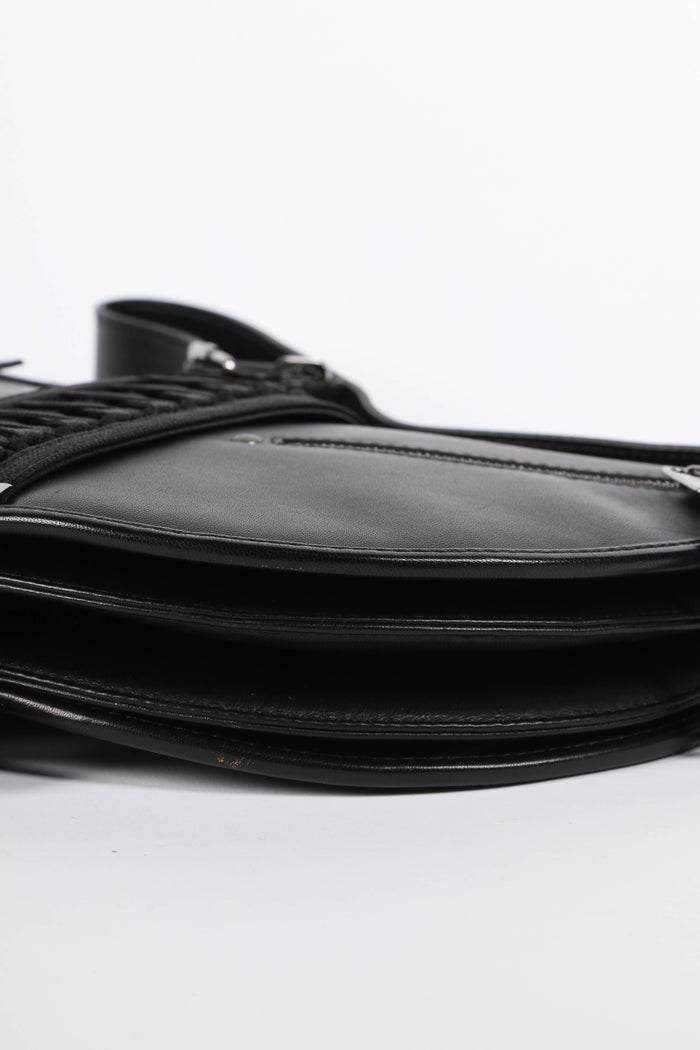 Vintage Christian Dior Galliano Black Leather Admit It Shoulder Bag