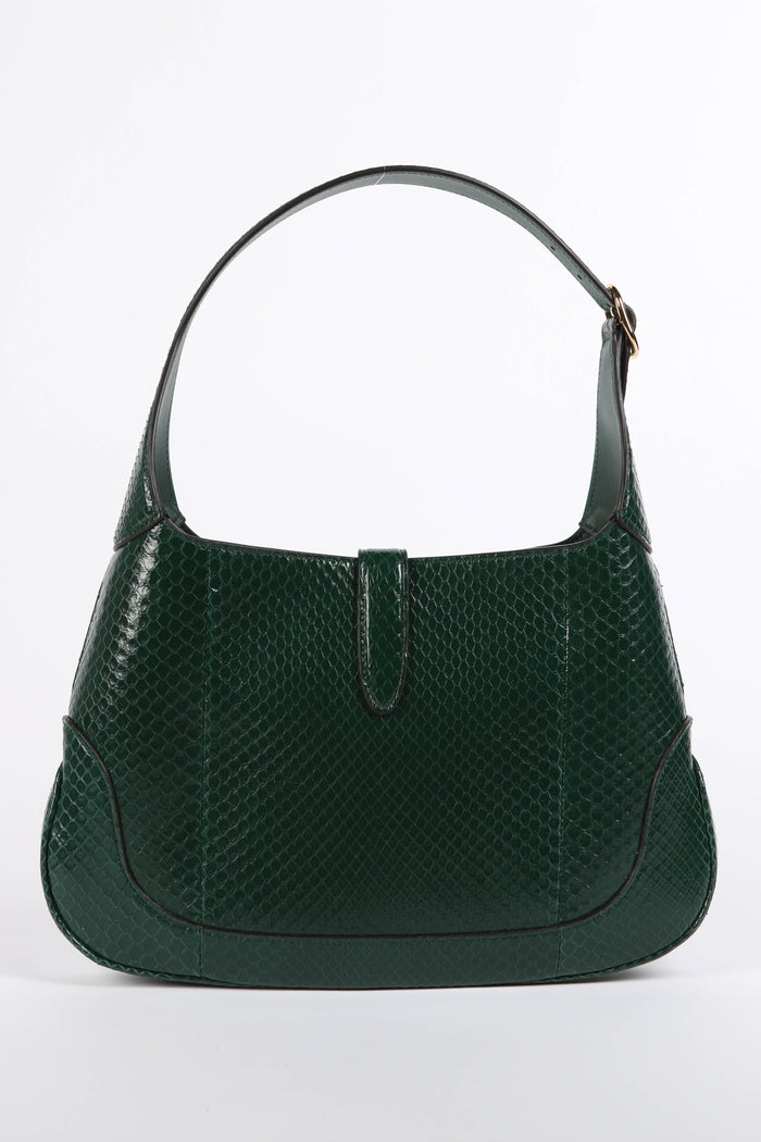 RARE Gucci Green Python Jackie Shoulder Bag