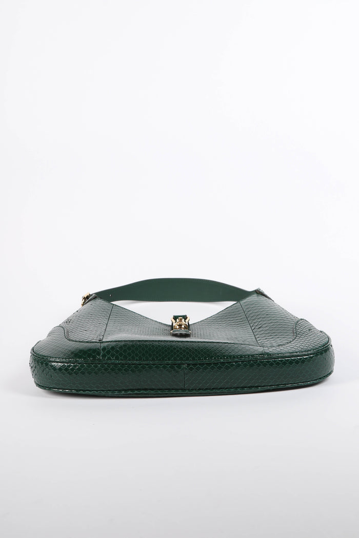 RARE Gucci Green Python Jackie Shoulder Bag